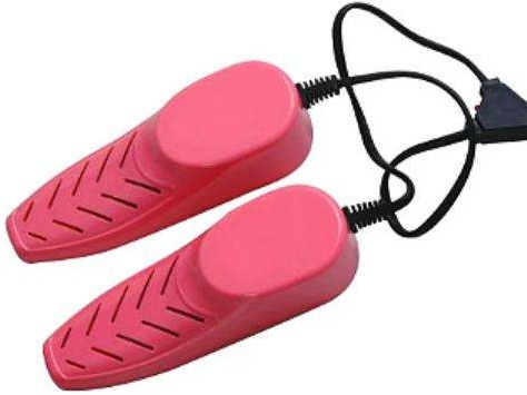 Электрическая сушилка для обуви розового цвета